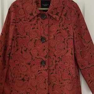 Talbots Women’s Jacket Stretch Coat XL Paisley Euc